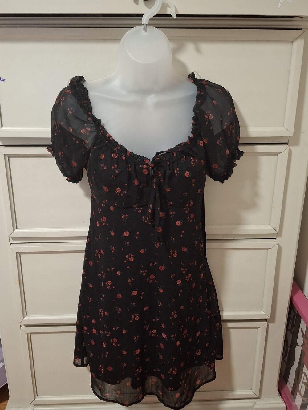 🌹Rewind Black Floral Dress